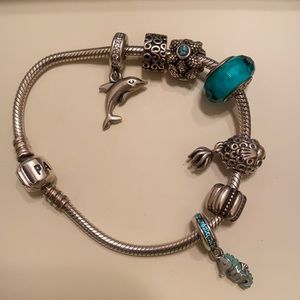 Pandora bracelet with charms